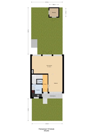 Floorplan - Patrijsstraat 16, 2225 PP Katwijk